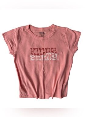 Roxy Kinda Salty Cotton Graphic Crop 90’s Baby T-Shirt